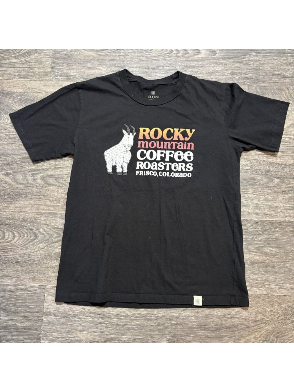 Rocky Mountain Coffee Roasters Graphic T Shirt Large Black Goat Frisco Colorado - Picture 2 of 7
